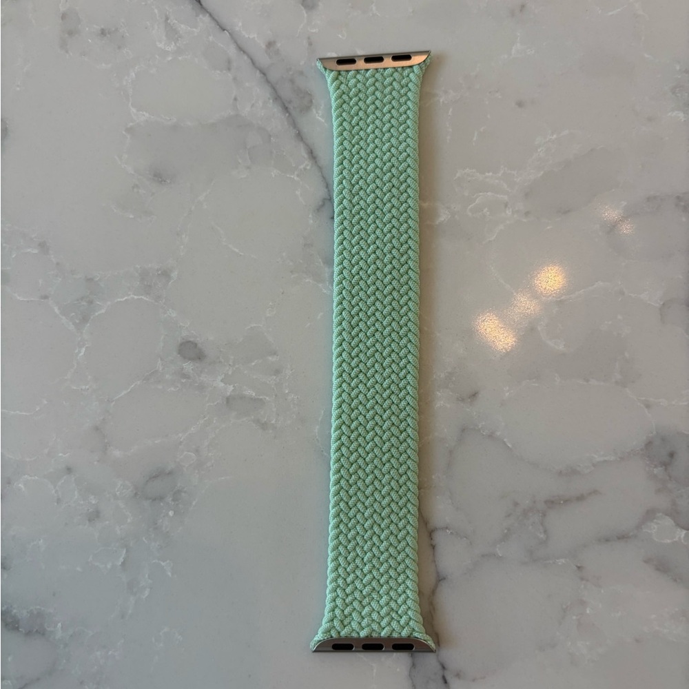 Apple Braided Solo Loop Watch Band in Mint Green